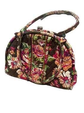 Vera Bradley Quilted Floral Kiss-Lock Frame Handbag